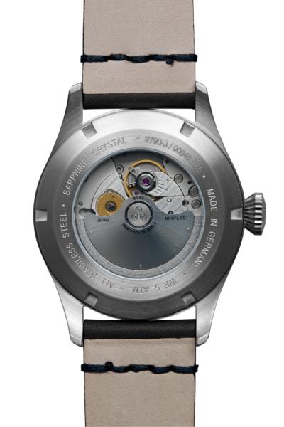 Bauhaus Aviation Herrenuhr Automatik mit Gangreserveanzeige und Lederarmband